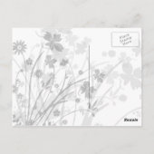 Wildblumen Postkarte (Burgund) (Rückseite)