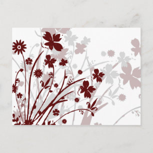 Wildblumen Postkarte (Burgund)