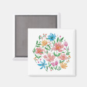 Wildblumen Postkarte Magnet (Vorderseite/Rückseite)