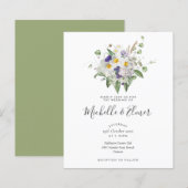 Wildblumen Posy Wedding Einladung (Vorne/Hinten)