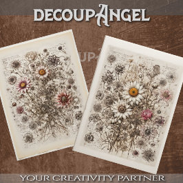 Wildblumen Power-Mix - Entcoupage - Seidenpapier