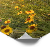 Wildblumen Prairie am Windy Creek Poster (Ecke)