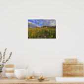 Wildblumen Prairie am Windy Creek Poster (Küche)