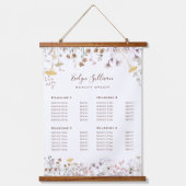 Wildblumen Preisliste ändern Tapestry Wandteppich Mit Holzrahmen (Vorderseite)