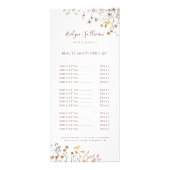 Wildblumen-Preisliste Rackkarte Werbekarte (Vorne)