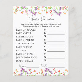 Wildblumen Price Guess Spiel