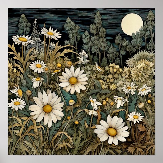 Wildblumen Print Poster (Vorne)