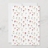 Wildblumen Probe Abendessen Einladung (Rückseite)