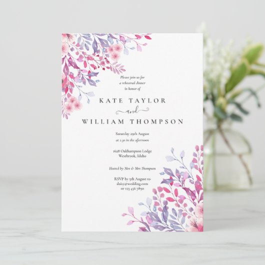 Wildblumen Probe Einladung (Stehend Vorderseite)