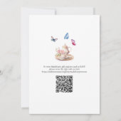 Wildblumen-QR-Code-Teeparty-Brautjungfern-Einladun Einladung (Rückseite)