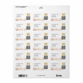 Wildblumen QR-Geschäftslogo Rücksendeadresse Adressaufkleber (Vorne)