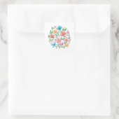 Wildblumen Quadratischer Aufkleber (Tasche)
