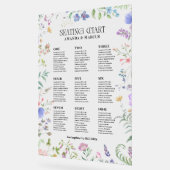 Wildblumen Rahmen Blumen Hochzeits-Sitzplan Acrylschild (Winkel)