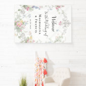 Wildblumen rahmen Hochzeitswillkommen Banner (InSitu)