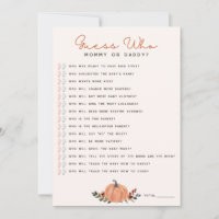 Wildblumen raten, wer Baby Duschkarte hat