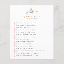 Wildblumen raten, wer Baby Showspiel