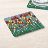 Wildblumen Rechteckiger Pappuntersetzer (angewinkelt)