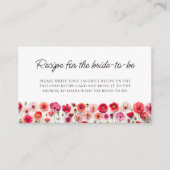 Wildblumen Rezept für die Braut Begleitkarte (Vorderseite)
