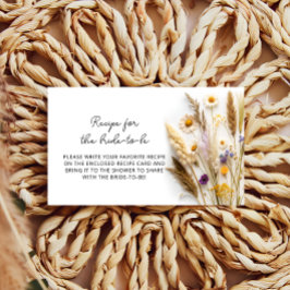 Wildblumen Rezept für die Braut Begleitkarte