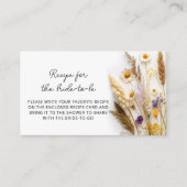 Wildblumen Rezept für die Braut Begleitkarte (Vorderseite)