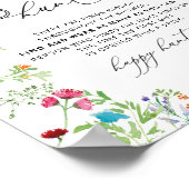 Wildblumen Ring Hunt Brautparty Game Sign Poster (Ecke)