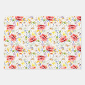 Wildblumen - Romantische farbenfrohe Blume Geschenkpapier Set (Vorderseite 3)