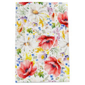 Wildblumen - Romantische farbenfrohe Blume Mittlere Geschenktüte (Vorderseite)