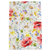 Wildblumen - Romantische farbenfrohe Blume Mittlere Geschenktüte (Rückseite)