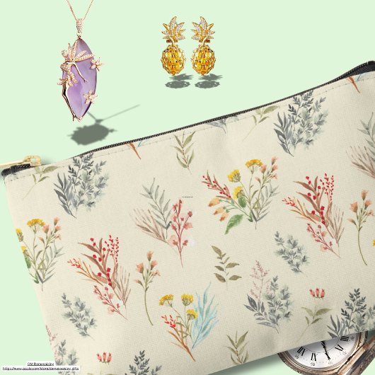 Wildblumen Romantischer rustikaler Vintager Hinter Zubehörtasche