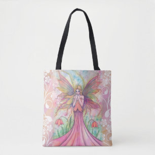 Wildblumen Rosa Feen Fantasy Kunstillustration Tasche