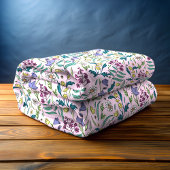 Wildblumen Rosa Fleeceflocke, mittel Fleecedecke