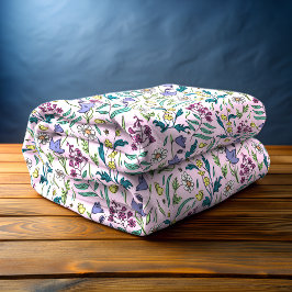 Wildblumen Rosa Fleeceflocke, mittel Fleecedecke