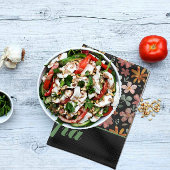 Wildblumen Rosa gelbes Muster individuelle Name sc Geschirrtuch