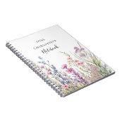 Wildblumen rosa lila blau notizblock (Rechte Seite)