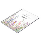 Wildblumen rosa lila blau notizblock (Linke Seite)