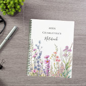 Wildblumen rosa lila blau notizblock