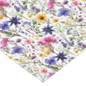 Wildblumen Rosa Lila Blumendecke Tischläufer (Ecke)