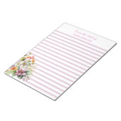 Wildblumen Rosa Linien Notizblock (angewinkelt)
