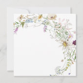 Wildblumen Rosa und Lila Brautparty Einladung (Rückseite)