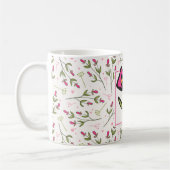 Wildblumen - Rosa und orangefarbene Petalen Person Kaffeetasse (Links)
