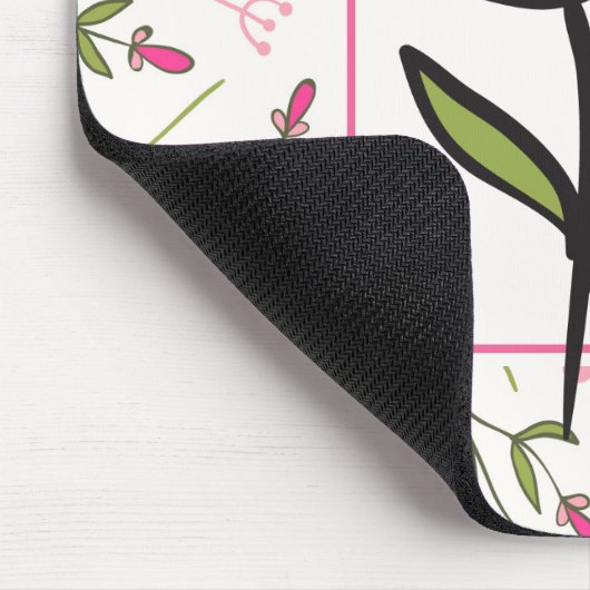 Wildblumen - Rosa und orangefarbene Petalen Person Mousepad (Ecke)