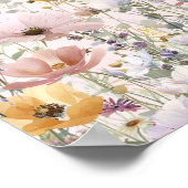 Wildblumen-Rosé-Hochzeitsdusche Poster (Ecke)