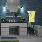 Wildblumen Rot grün Badhandtuch Set