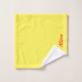 Wildblumen Rot grün Badhandtuch Set (Waschlappen)