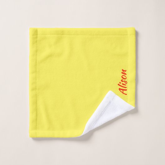 Wildblumen Rot grün Badhandtuch Set (Waschlappen)