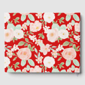 Wildblumen Rotes Gingham-Schleifen Abschlussfeier Gästebuch (Rückseite)