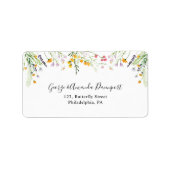 Wildblumen - Rücksendeadresse Adressaufkleber (Vorne)