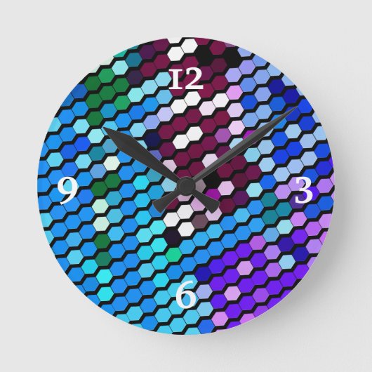 WILDBLUMEN RUNDE WANDUHR (Vorderseite)