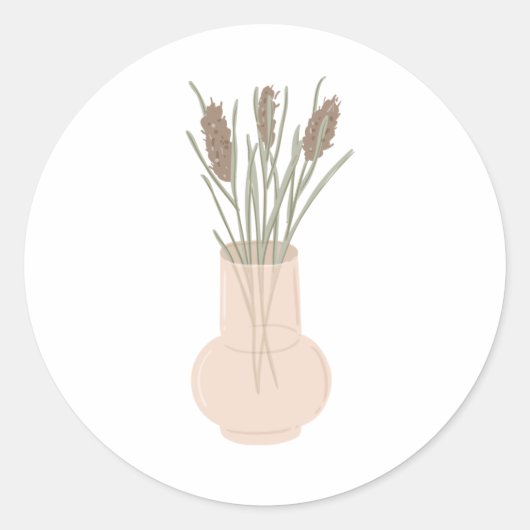 Wildblumen Runder Aufkleber (Vorderseite)