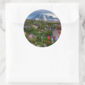 Wildblumen Runder Aufkleber (Tasche)